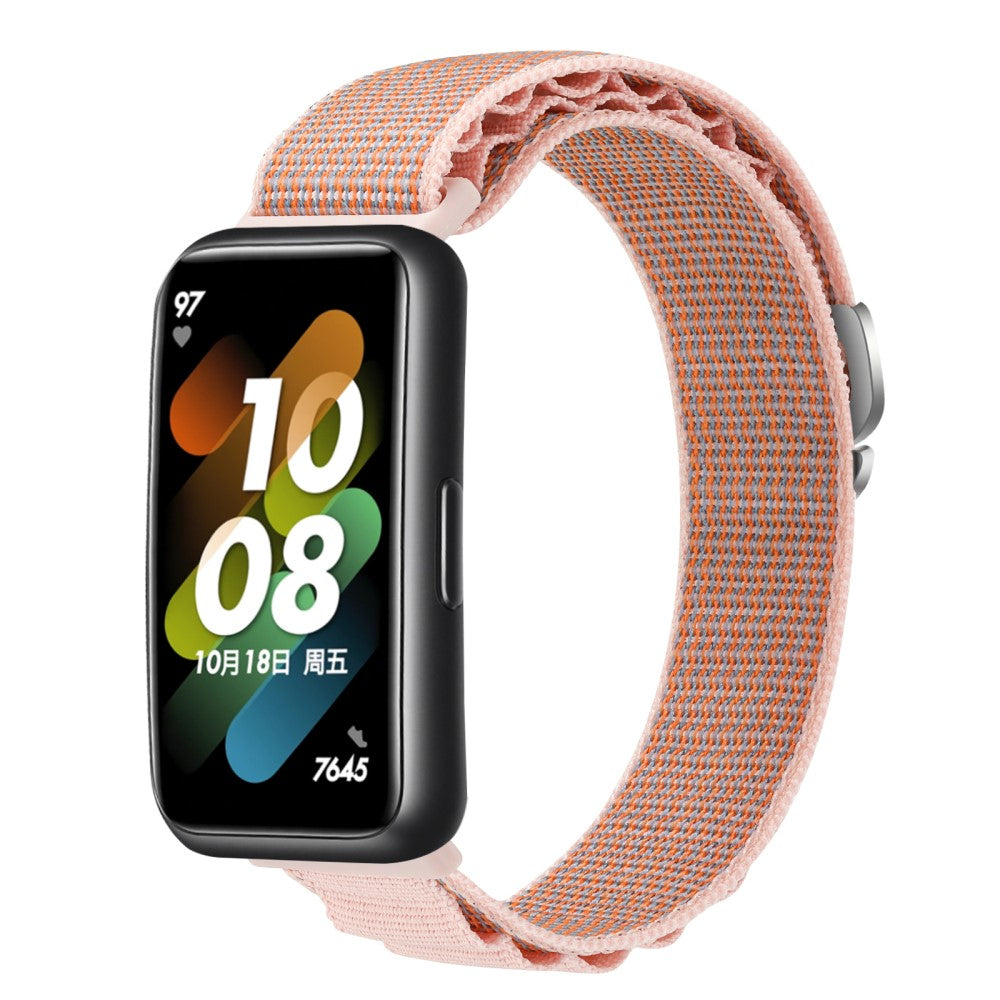 Helt Vildt Nydelig Nylon Rem passer til Huawei Band 7 - Pink#serie_8