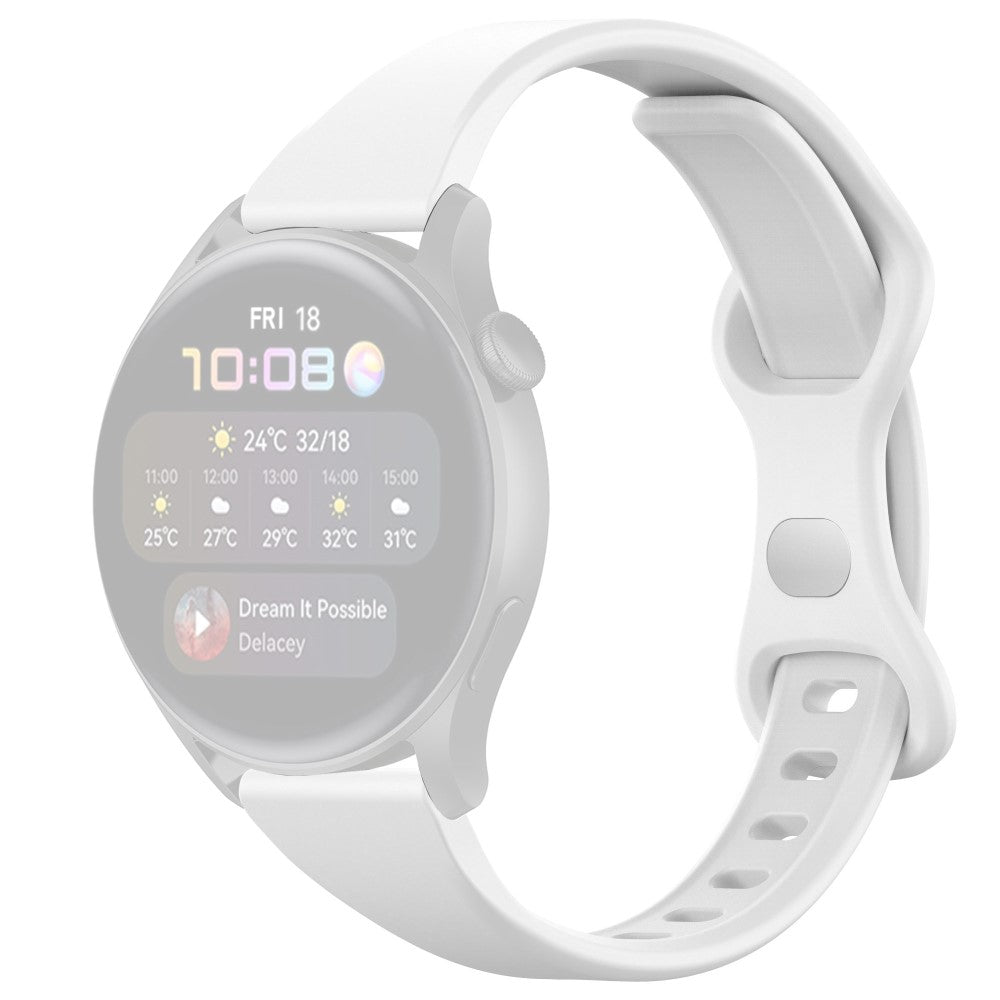 Superflot Silikone Universal Rem passer til Smartwatch - Hvid#serie_2