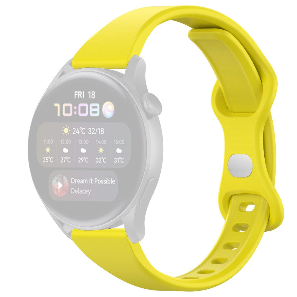 Superflot Silikone Universal Rem passer til Smartwatch - Gul#serie_6