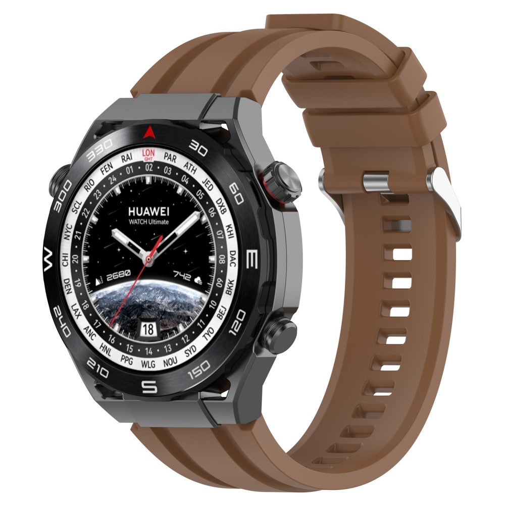 Meget Nydelig Silikone Universal Rem passer til Smartwatch - Brun#serie_10