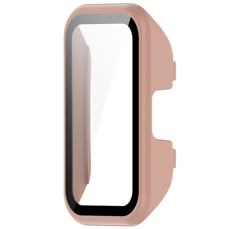 Super Pænt Cover med Skærmbeskytter i Plastik og Hærdet Glas passer til Huawei Band 8 - Pink#serie_1