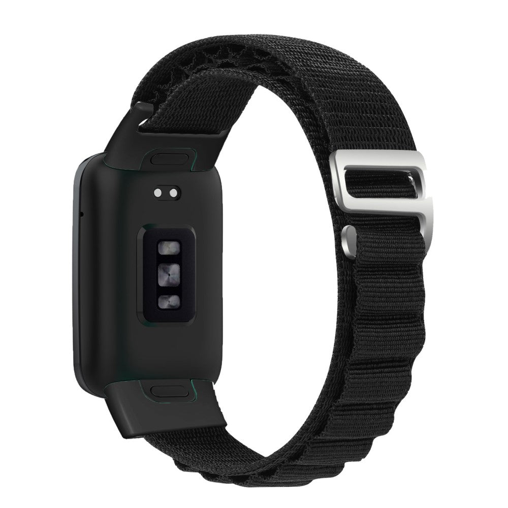 Vildt Rart Nylon Rem passer til Xiaomi Mi Band 7 Pro - Sort#serie_6