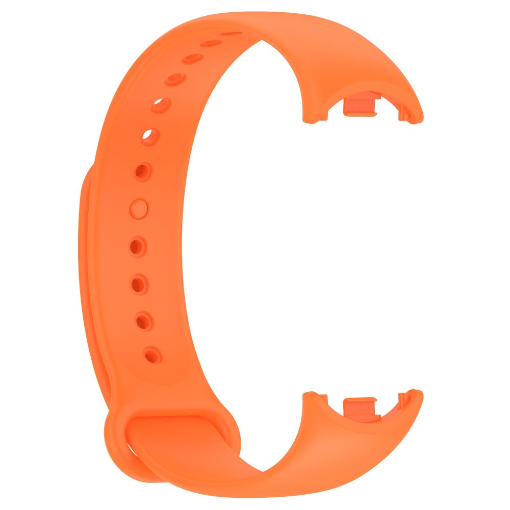 Super Fed Silikone Rem passer til Xiaomi Smart Band 8 - Orange#serie_3