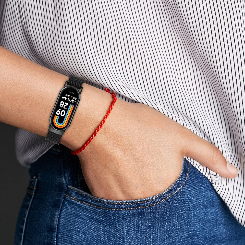 Vildt Nydelig Metal Rem passer til Xiaomi Smart Band 8 - Pink#serie_3