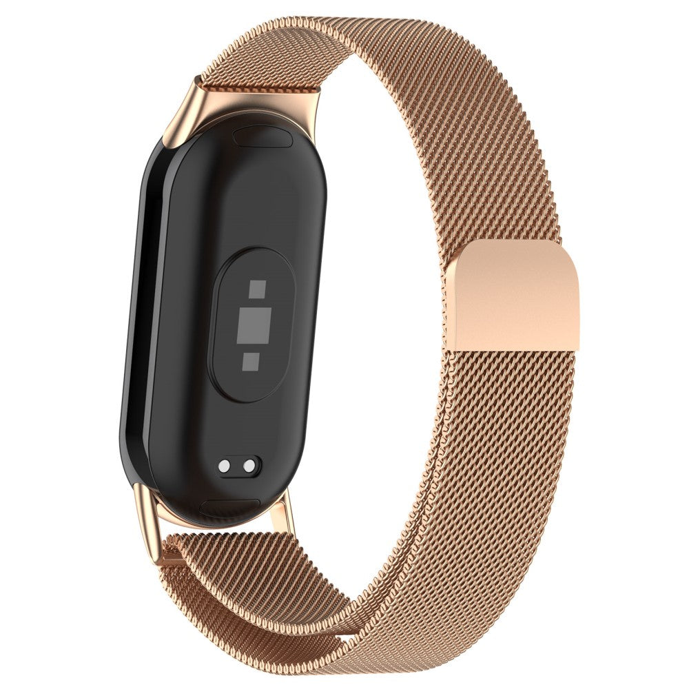 Vildt Nydelig Metal Rem passer til Xiaomi Smart Band 8 - Guld#serie_4