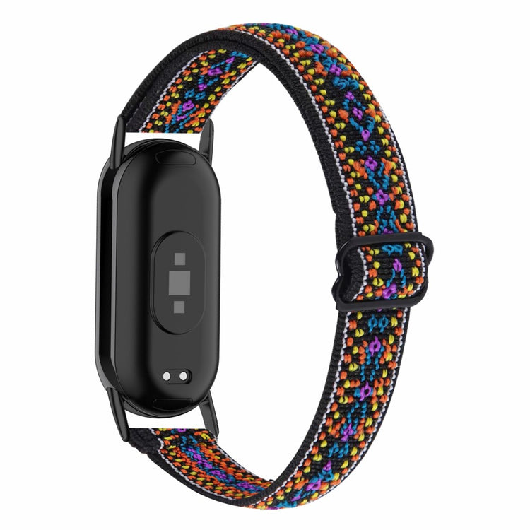 Mega Komfortabel Nylon Rem passer til Xiaomi Smart Band 8 - Sort#serie_1