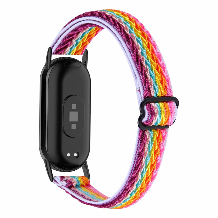 Mega Komfortabel Nylon Rem passer til Xiaomi Smart Band 8 - Flerfarvet#serie_2