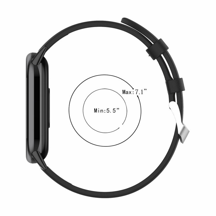 Stilren Ægte Læder Rem passer til Xiaomi Smart Band 8 - Rød#serie_3