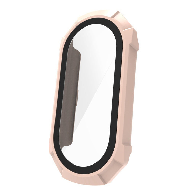 Mega Godt Cover med Skærmbeskytter i Plastik og Hærdet Glas passer til Xiaomi Smart Band 8 - Pink#serie_020