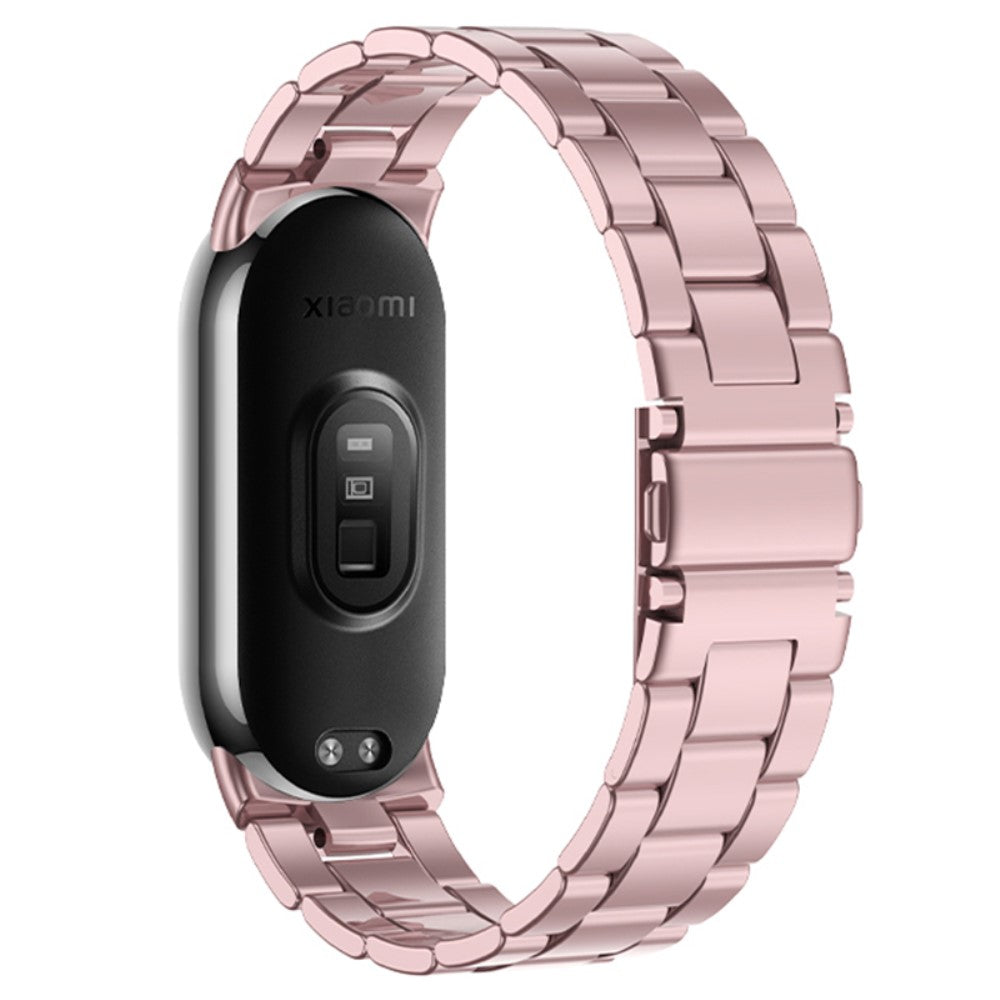 Rigtigt Sejt Metal Rem passer til Xiaomi Smart Band 8 - Pink#serie_1