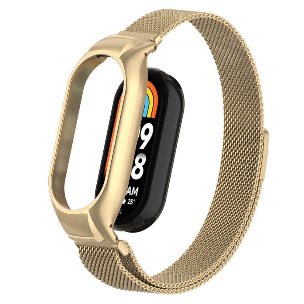 Fed Metal Rem passer til Xiaomi Smart Band 8 - Guld#serie_1