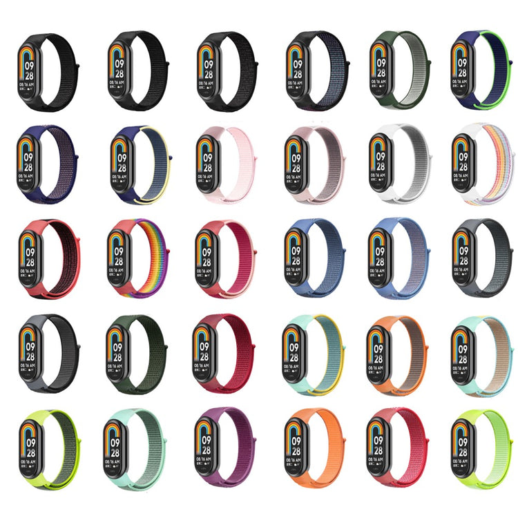 Mega Fed Nylon Cover passer til Xiaomi Smart Band 8 - Flerfarvet#serie_25