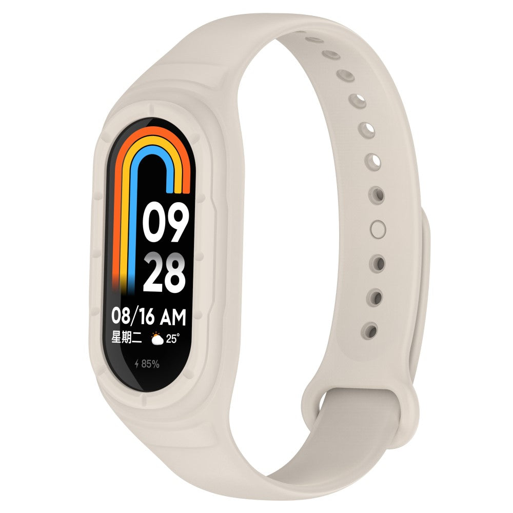 Alle Tiders Silikone Rem passer til Xiaomi Smart Band 8 - Hvid#serie_10