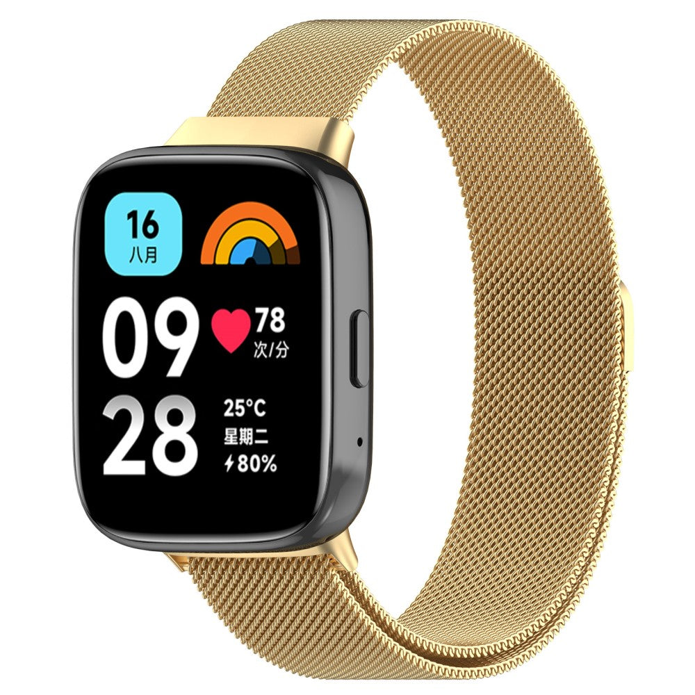 Silikone Universal Rem passer til Xiaomi Redmi Watch 3 Active / Xiaomi Mi Watch Lite 3 - Guld#serie_8