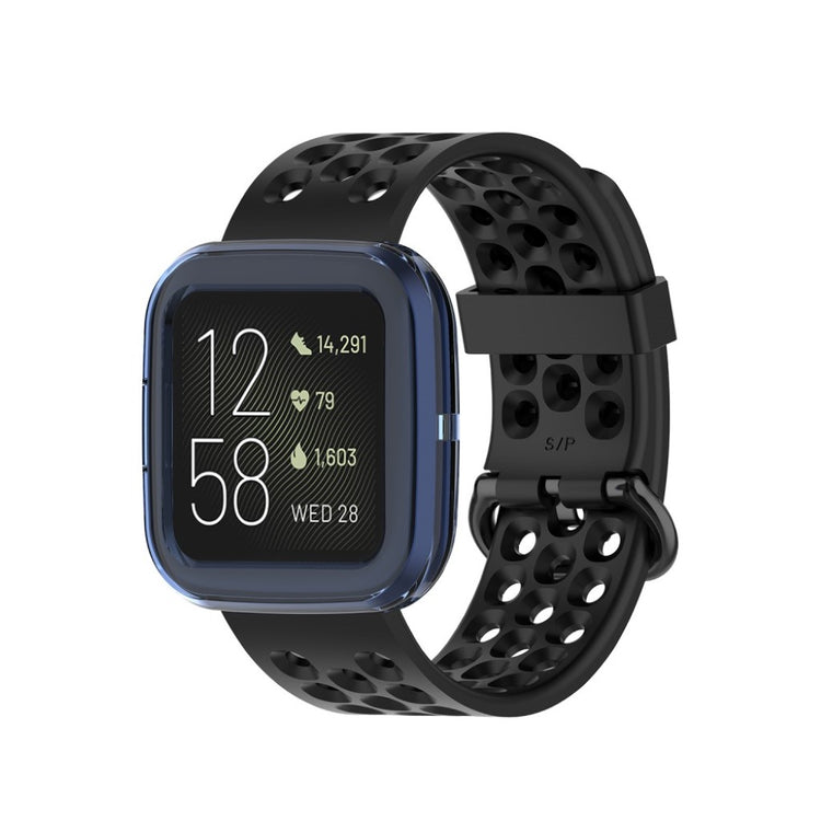 Super Godt Fitbit Versa 2 Silikone Cover - Blå#serie_5