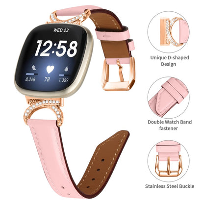 Helt Vildt Flot Kunstlæder Universal Rem passer til Fitbit Smartwatch - Pink#serie_2