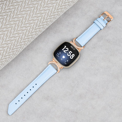 Helt Vildt Flot Kunstlæder Universal Rem passer til Fitbit Smartwatch - Blå#serie_4