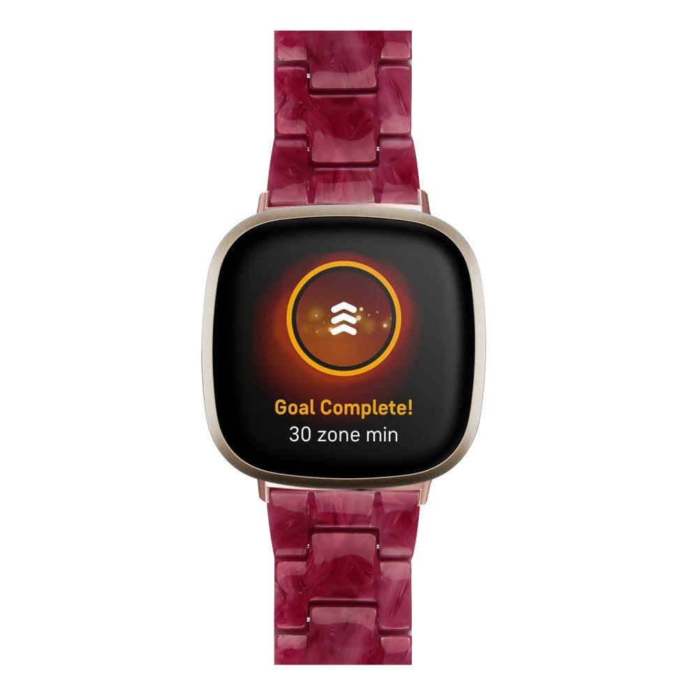 Fint Plastik Universal Rem passer til Fitbit Sense 2 / Fitbit Versa 4 - Rød#serie_1