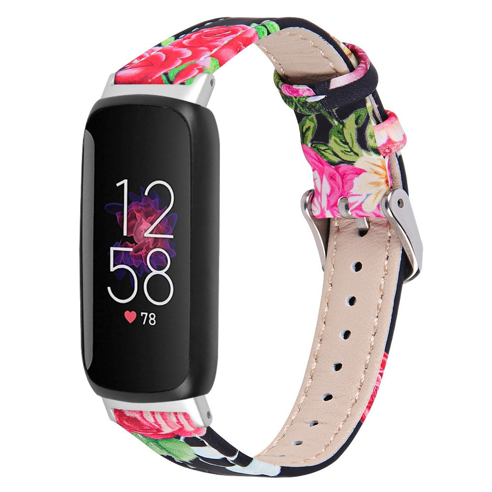 Solid Ægte Læder Rem passer til Fitbit Inspire 3 - Sort#serie_1