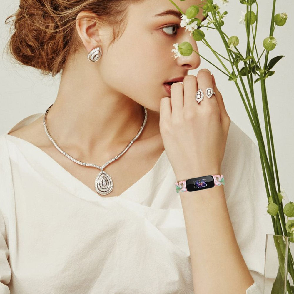 Mega Nydelig Plastik Rem passer til Fitbit Inspire 3 - Pink#serie_5