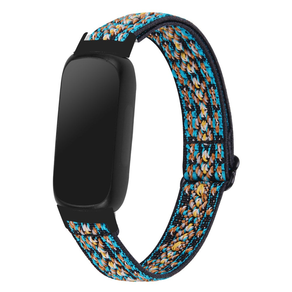 Fantastisk Metal Og Nylon Rem passer til Fitbit Inspire 3 - Blå#serie_1