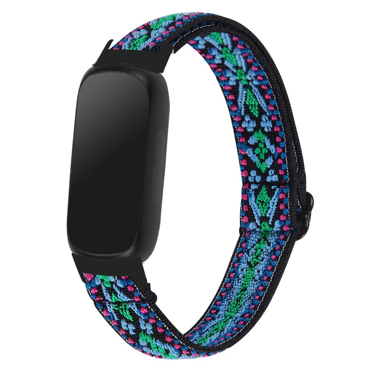 Fantastisk Metal Og Nylon Rem passer til Fitbit Inspire 3 - Blå#serie_5