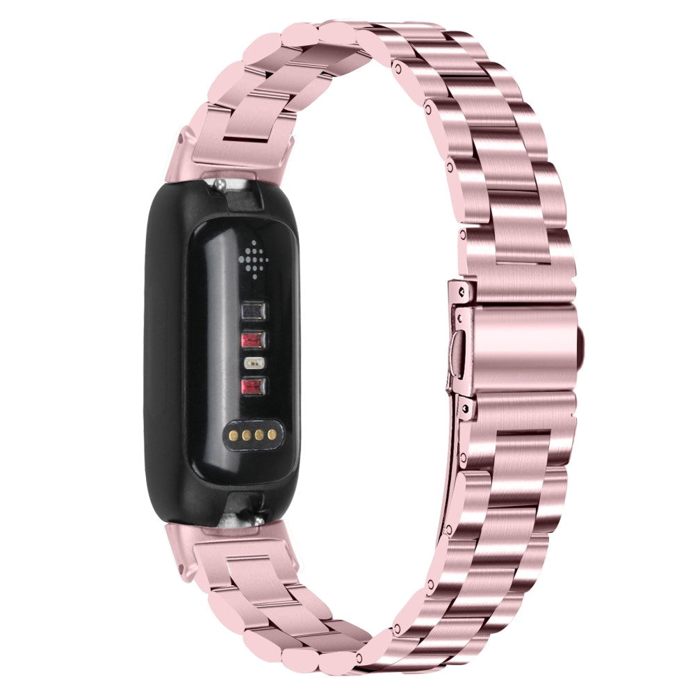 Fantastisk Metal Rem passer til Fitbit Inspire 3 - Pink#serie_5