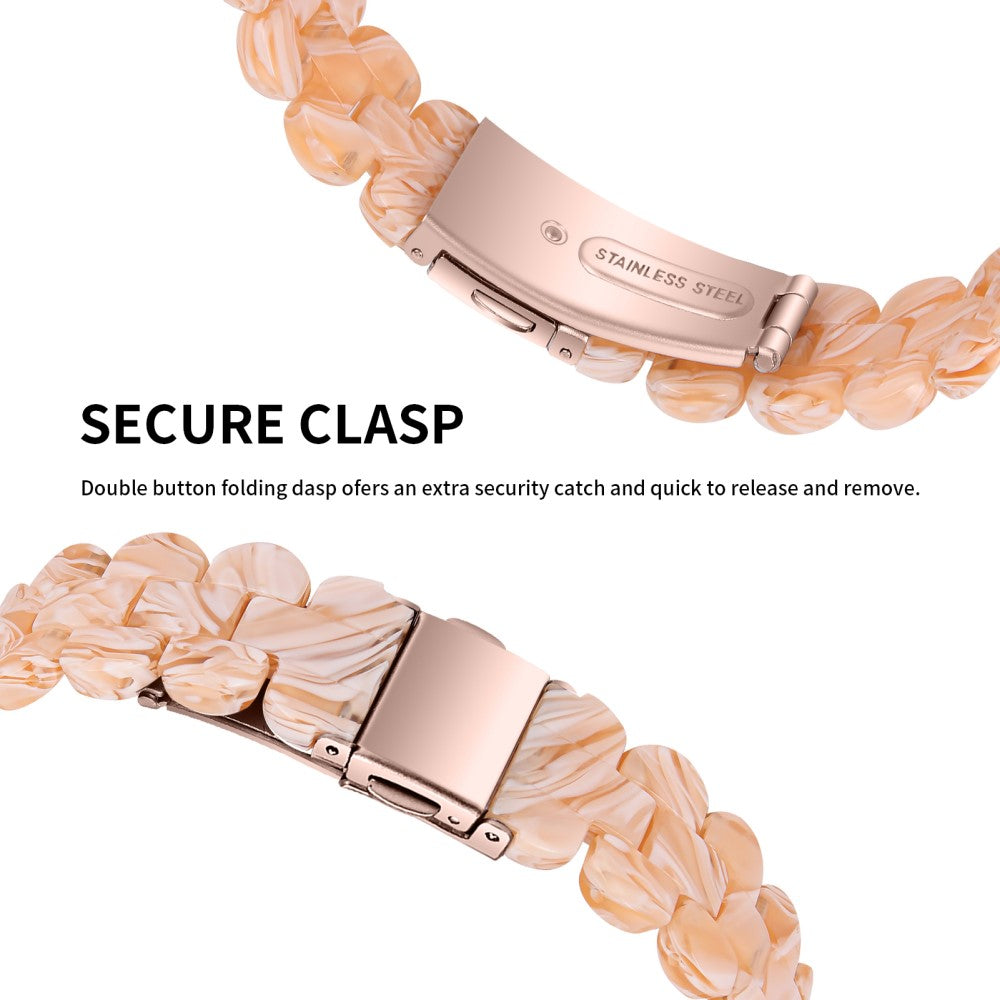 Vildt Sejt Metal Og Plastik Rem passer til Fitbit Inspire 3 - Hvid#serie_10