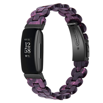 Vildt Sejt Metal Og Plastik Rem passer til Fitbit Inspire 3 - Lilla#serie_12