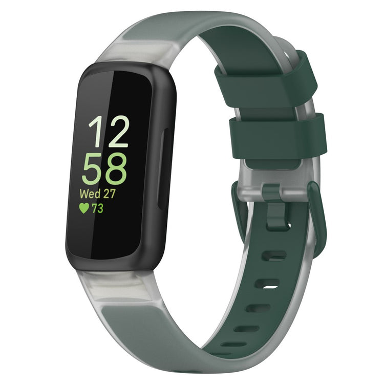 Holdbart Silikone Rem passer til Fitbit Inspire 3 - Grøn#serie_4