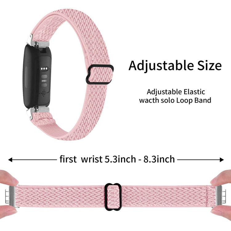 Meget Nydelig Nylon Rem passer til Fitbit Inspire 3 - Pink#serie_7