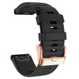 20mm simple stripe silicone strap with rose gold buckle for Garmin watch