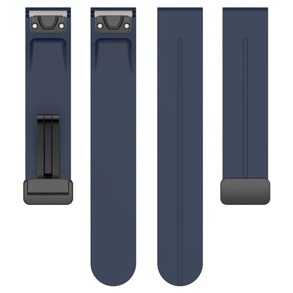 Mega Skøn Metal Og Silikone Universal Rem passer til Garmin Smartwatch - Blå#serie_10