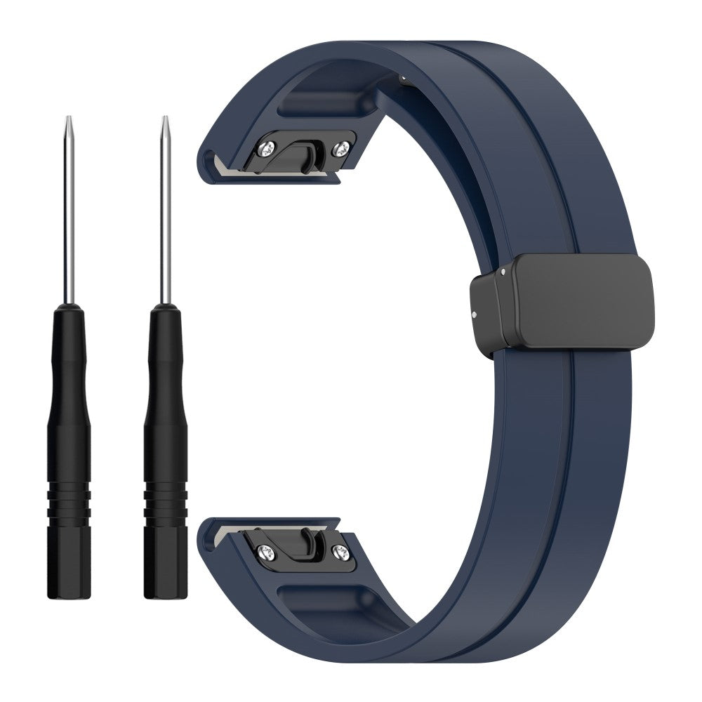 20mm silicone strap with tool for Garmin Fenix 7S / Quatix 3 / Descent MK2  - Midnight Blue#serie_10