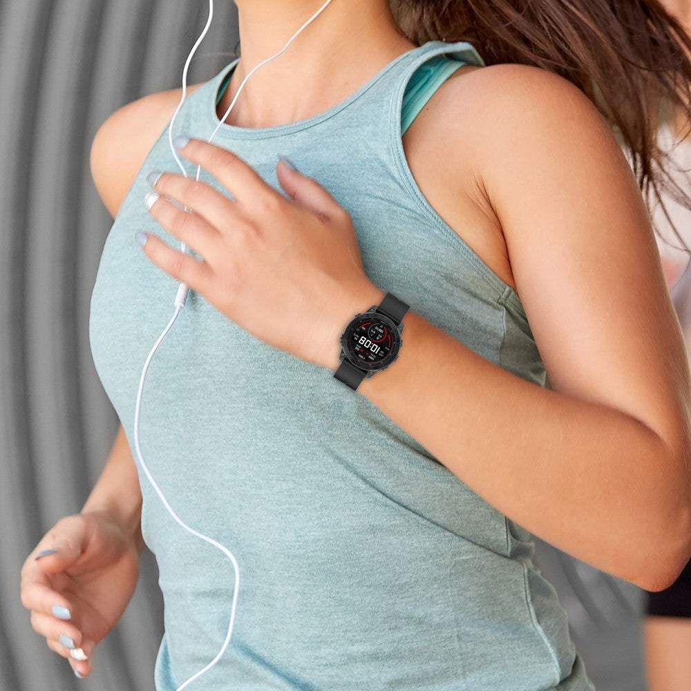 Mega Skøn Metal Og Silikone Universal Rem passer til Garmin Smartwatch - Hvid#serie_3