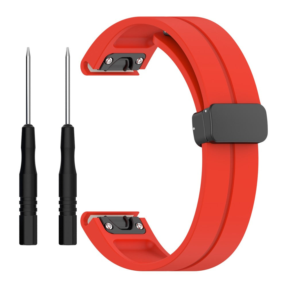 20mm silicone strap with tool for Garmin Fenix 7S / Quatix 3 / Descent MK2  - Red#serie_6