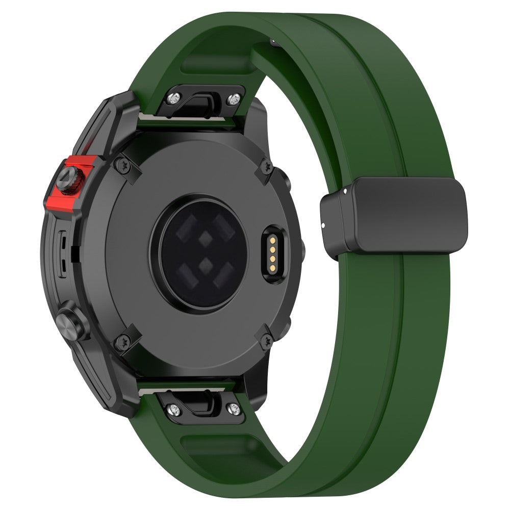 Mega Skøn Metal Og Silikone Universal Rem passer til Garmin Smartwatch - Grøn#serie_8