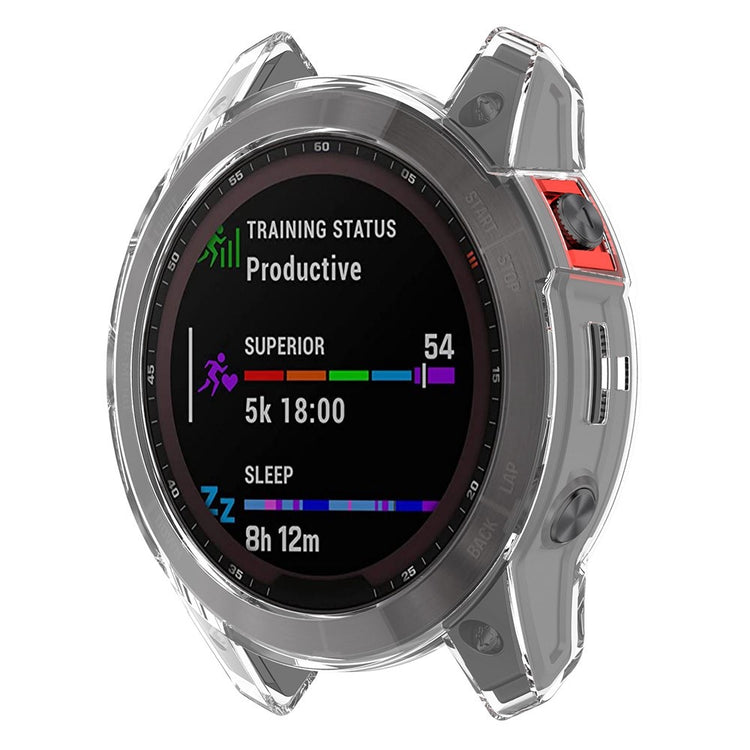 Vildt Flot Silikone Cover til Garmin Fenix 7X - Gennemsigtig#serie_2