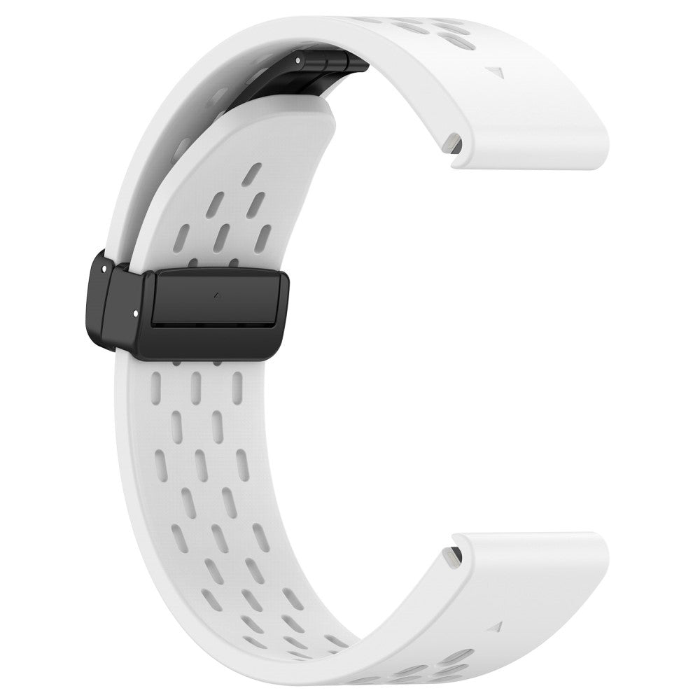 Super Smuk Metal Og Silikone Universal Rem passer til Smartwatch - Hvid#serie_2