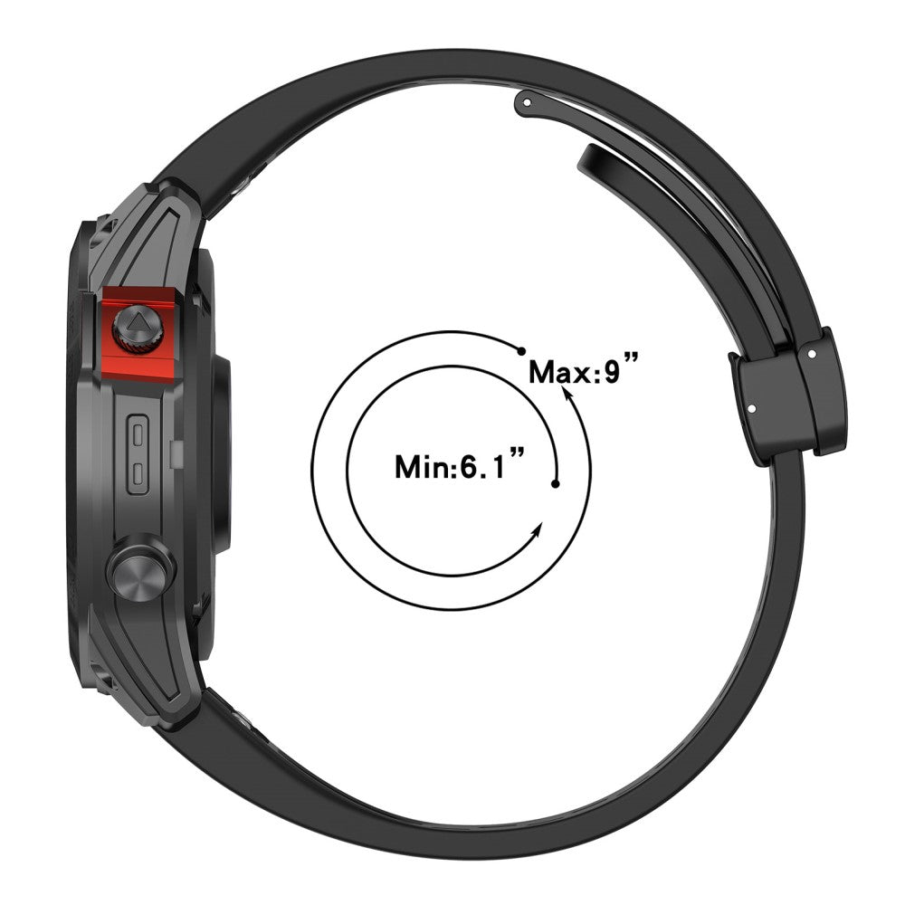 26mm multi-hole style silicone strap with buckle for Garmin Watch - Light Pink#serie_6
