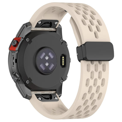 26mm multi-hole style silicone strap with buckle for Garmin Watch - Starlight#serie_9