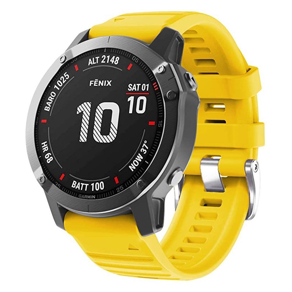 Vildt Fed Silikone Universal Rem passer til Smartwatch - Gul#serie_2