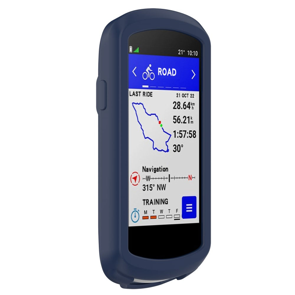 Fed Silikone Cover til Garmin Edge 1040 - Blå#serie_8