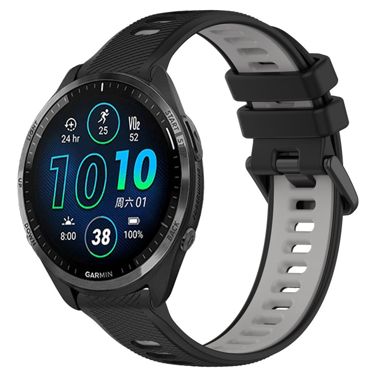 Supercool Silikone Universal Rem passer til Garmin Smartwatch - Sølv#serie_8