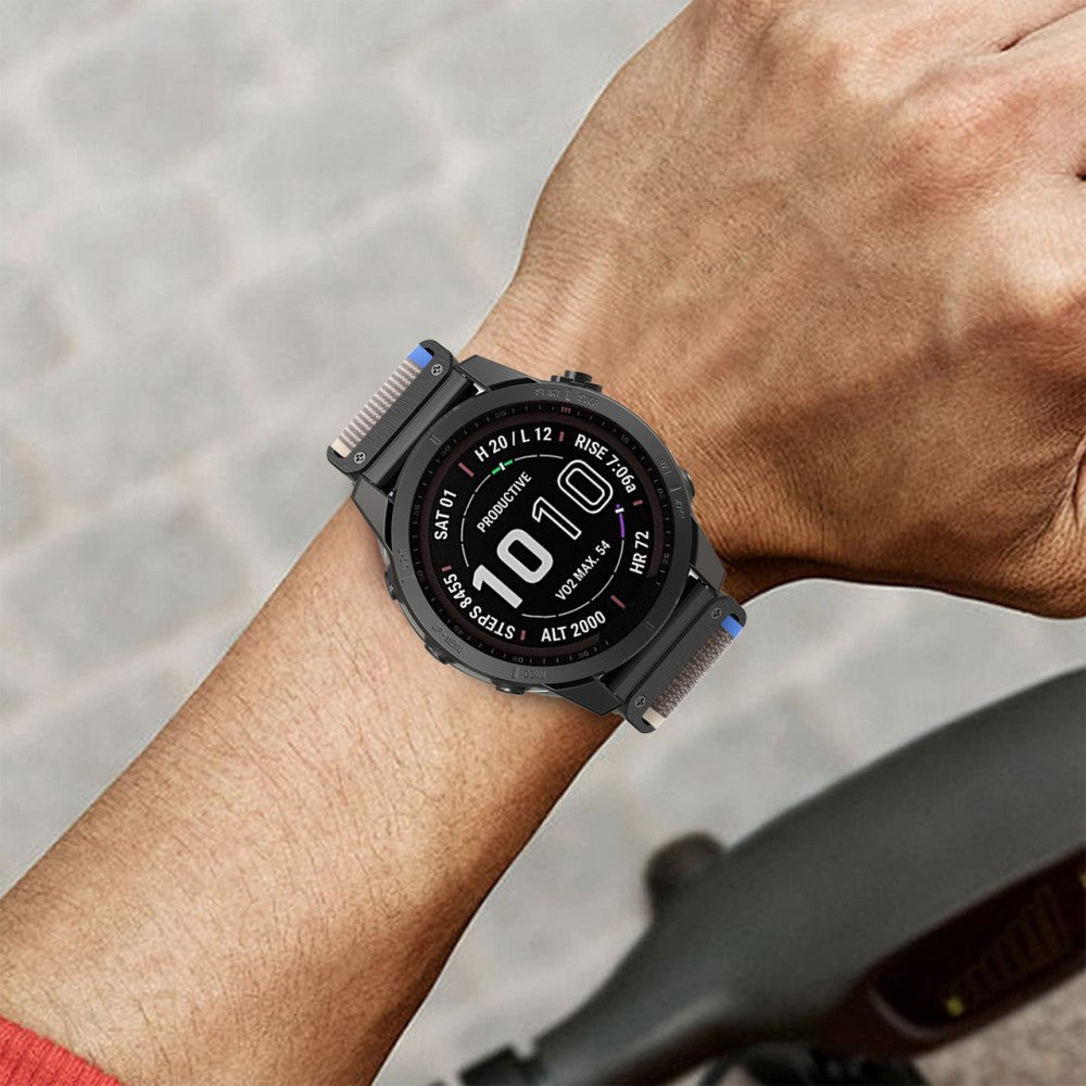 Rigtigt Nydelig Nylon Universal Rem passer til Smartwatch - Sølv#serie_2