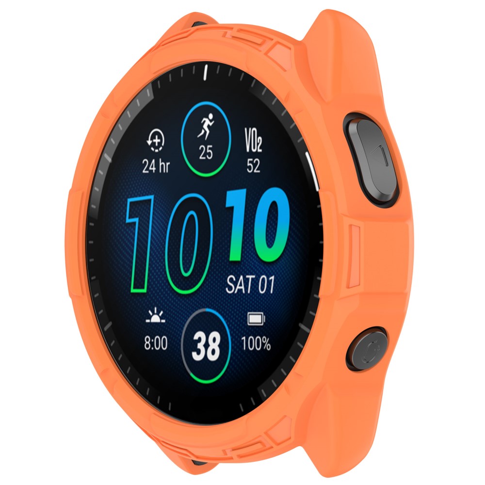 Silikone Bumper passer til Garmin Forerunner 965 - Orange#serie_1