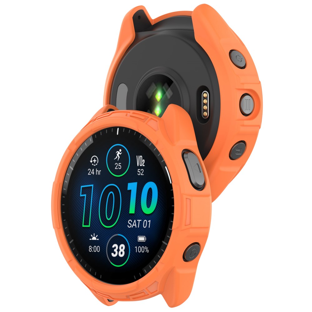 Silikone Bumper passer til Garmin Forerunner 965 - Orange#serie_1