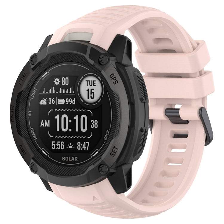 Rigtigt Rart Silikone Rem passer til Garmin Instinct 2X - Pink#serie_3