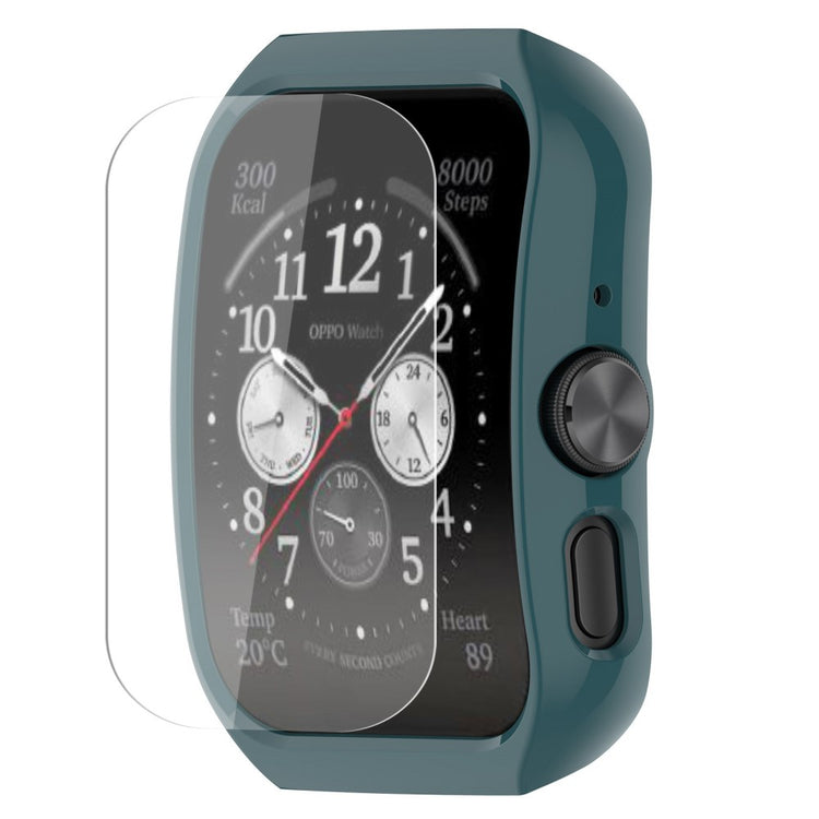 Oppo Watch 4 Pro / Watch 3 Pro protective cover with hydrogel film - Pine Needle Green#serie_3