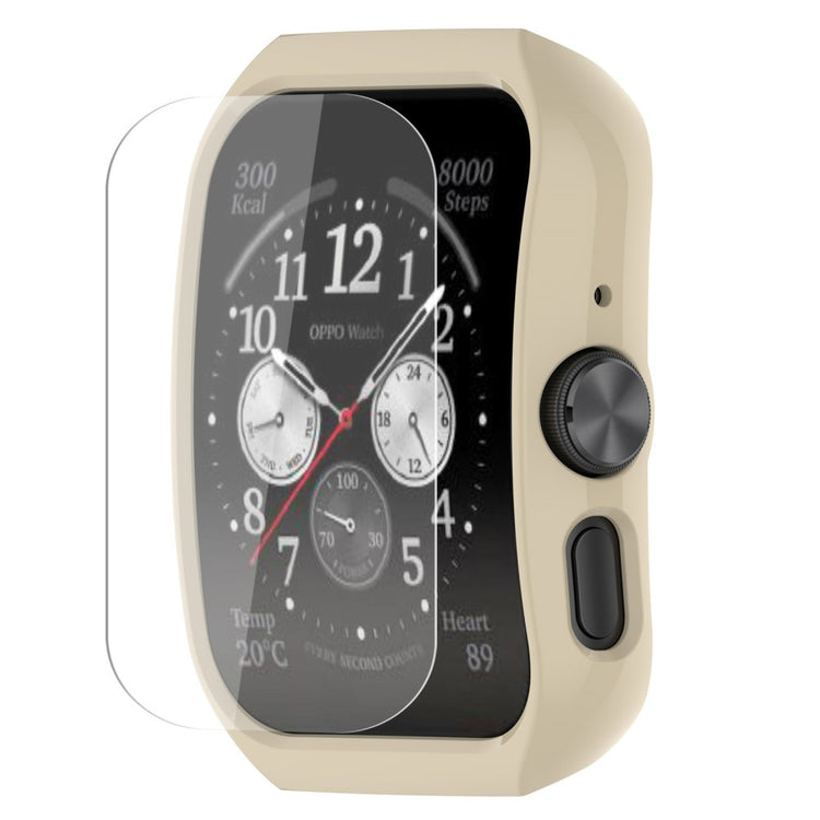 Oppo Watch 4 Pro / Watch 3 Pro protective cover with hydrogel film - Ivory White#serie_5